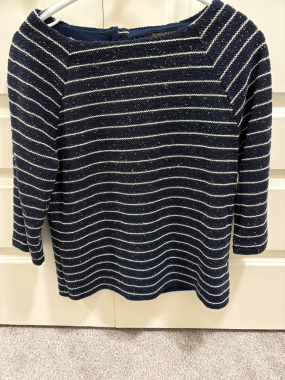 Banana Republic Navy Blue Striped Top